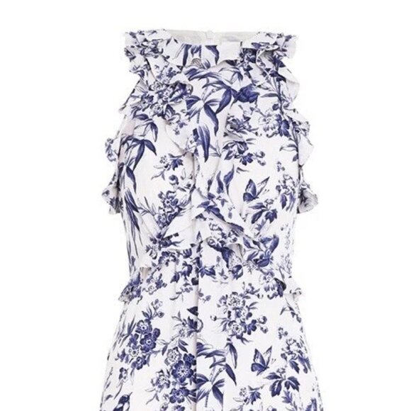 New$450 Zimmermann Sleeveless Silk Blend Frilled Top in Blue Bird 0 / US 2P (XS) - Picture 12 of 12